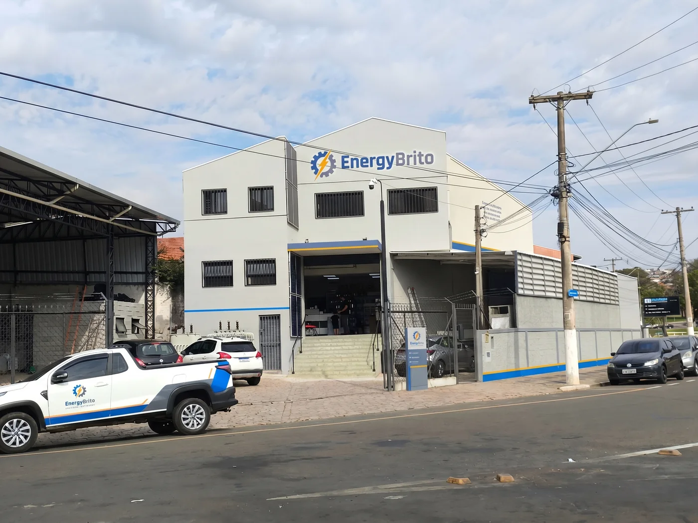 Fachada da sede da Energy Brito em Valinhos